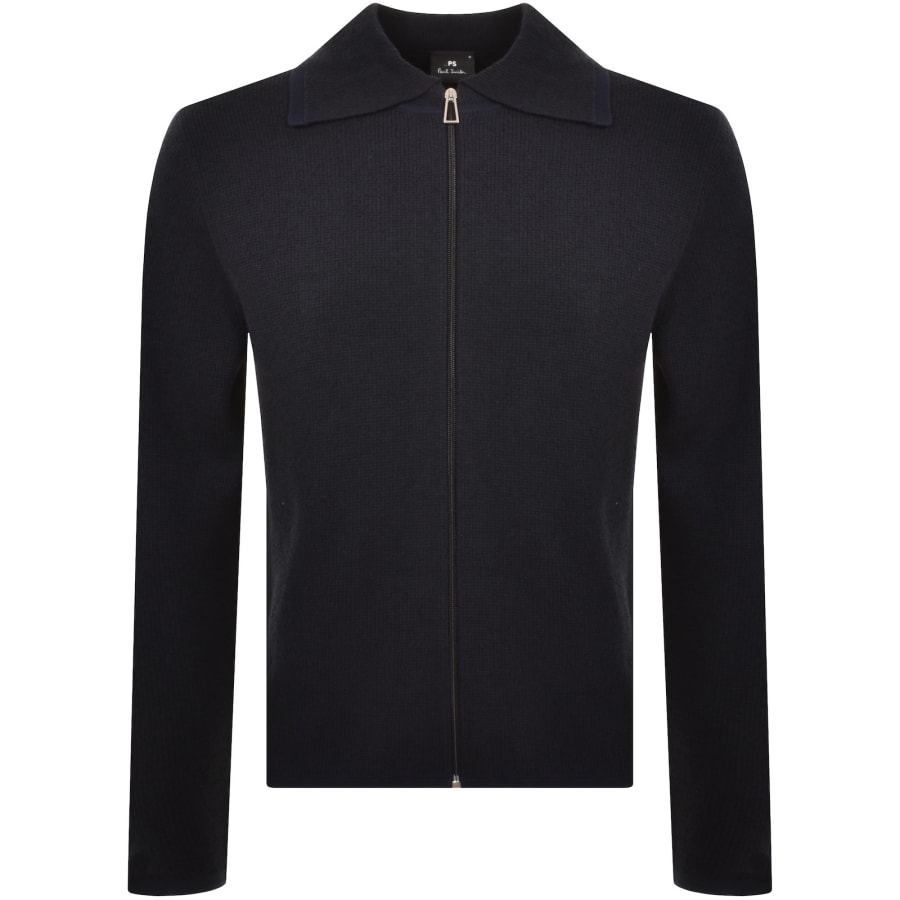 Paul Smith Knitted Full Zip Jacket Navy